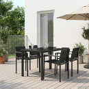 Have møbel sæt 5 pcs Sort og Anthracit 140 x 70 x 73 cm