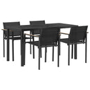 Have møbel sæt 5 pcs Sort og Anthracit 140 x 70 x 73 cm