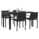 Have møbel sæt 5 pcs Sort og Anthracit 140 x 70 x 73 cm