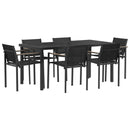Have møbel sæt 7 pcs Sort og Anthracit 160 x 80 x 73 cm