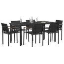 Have møbel sæt 7 pcs Sort og Anthracit 160 x 80 x 73 cm