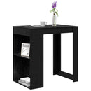 Barbord med skuffe Sort eg 102 x 70 x 103,5 cm Konstrueret træ