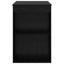 Barbord med skuffe Sort eg 102 x 70 x 103,5 cm Konstrueret træ