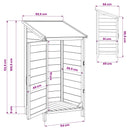 Have Skur Naturfarvet 59,5 x 56 x 113,5 cm Massivt Fyrretræ