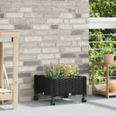 Havekrukke med hjul Sort 40 x 40 x 29 cm PP