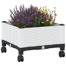Havekrukke med hjul Hvid 40 x 40 x 33 cm PP