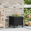 Havekrukke med hjul Sort 40 x 40 x 44 cm PP
