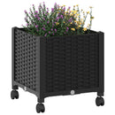 Havekrukke med hjul Sort 40 x 40 x 44 cm PP
