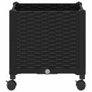 Havekrukke med hjul Sort 40 x 40 x 44 cm PP