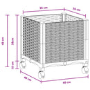 Havekrukke med hjul Sort 40 x 40 x 44 cm PP