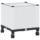 Havekrukke med hjul Hvid 40 x 40 x 48 cm PP