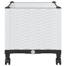 Havekrukke med hjul Hvid 40 x 40 x 48 cm PP