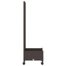 Haveplantekasse med espalier og hjul Brun 40 x 40 x 131,5 cm PP