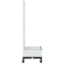 Haveplantekasse med espalier og hjul Hvid 40 x 40 x 131,5 cm PP