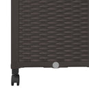Haveplantekasse med espalier og hjul Brun 40 x 40 x 146 cm PP