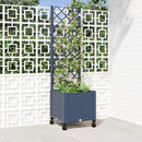 Haveplantekasse med espalier og hjul Blå Grå 40 x 40 x 146 cm