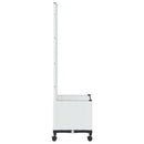 Haveplantekasse med espalier og hjul Hvid 40 x 40 x 146 cm PP