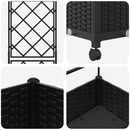 Haveplantekasse med espalier og hjul Sort 40 x 40 x 131,5 cm PP