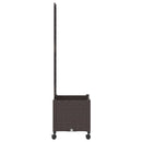 Haveplantekasse med espalier og hjul Brun 40 x 40 x 149 cm PP