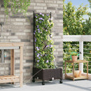 Havekrukke med vanding og hjul Brun 40 x 40 x 132 cm PP