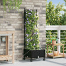 Havekrukke med vanding og hjul Sort 40 x 40 x 132 cm PP
