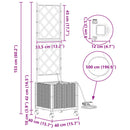 Havekrukke med vanding og hjul Sort 40 x 40 x 148 cm PP