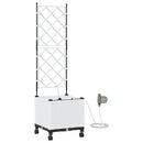 Havekrukke med vanding og hjul Hvid 40 x 40 x 148 cm PP