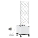Havekrukke med vanding og hjul Hvid 40 x 40 x 148 cm PP