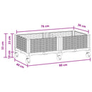 Havekrukke med hjul Sort 80 x 40 x 29 cm PP