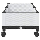 Havekrukke med hjul Hvid 80 x 40 x 33 cm PP