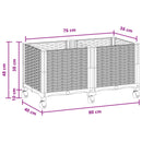 Havekrukke med hjul Brun 80 x 40 x 44 cm PP