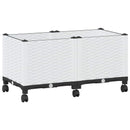 Havekrukke med hjul Hvid 80 x 40 x 48 cm PP