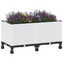 Havekrukke med hjul Hvid 80 x 40 x 48 cm PP