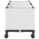Havekrukke med hjul Hvid 80 x 40 x 48 cm PP