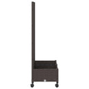Haveplantekasse med espalier og hjul Brun 80 x 40 x 131,5 cm PP