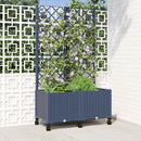 Haveplantekasse med espalier og hjul Blå Grå 80 x 40 x 146 cm