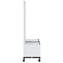 Haveplantekasse med espalier og hjul Hvid 80 x 40 x 146 cm PP