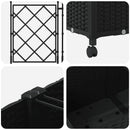 Haveplantekasse med espalier og hjul 2 stk. Sort PP