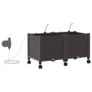 Havekrukke med vanding og hjul 2 stk. Brun 80 x 40 x 43,5 cm PP