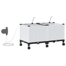 Havekrukke med vanding og hjul 2 stk. Hvid 80 x 40 x 43,5 cm PP