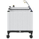 Havekrukke med vanding og hjul 2 stk. Hvid 80 x 40 x 43,5 cm PP
