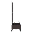 Havekrukke med vanding og hjul 2 stk. Brun 80 x 40 x 132 cm PP