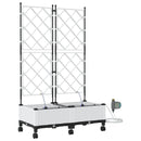 Havekrukke med vanding og hjul 2 stk. Hvid 80 x 40 x 132 cm PP