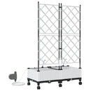 Havekrukke med vanding og hjul 2 stk. Hvid 80 x 40 x 132 cm PP