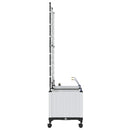 Havekrukke med vanding og hjul 2 stk. Hvid 80 x 40 x 148 cm PP