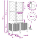 Havekrukke med vanding og hjul 2 stk. Hvid 80 x 40 x 148 cm PP