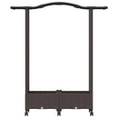Hævet Bed med Trellis og Tag Brun 124 x 40 x 129 cm PP