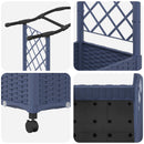 Hævet Bed med Trellis og Tag Grå 124 x 40 x 129 cm PP