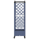 Hævet Bed med Trellis og Tag Grå 124 x 40 x 129 cm PP