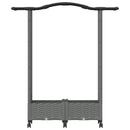 Hævet Bed med Trellis og Tag Lysegrå 124 x 40 x 129 cm PP